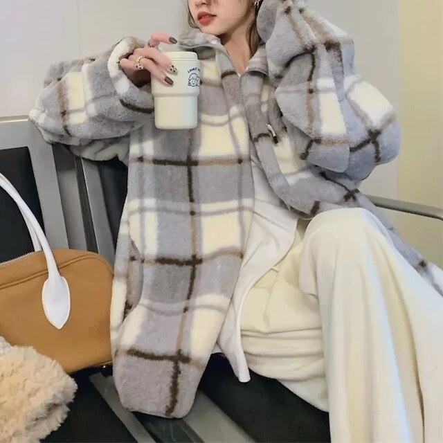 【送料無料】レディース アウター 暖かい スタンドカラー チェック柄 ボア ジャケット ハイネック メンズライク 大人可愛い ママコーデ ママファッション 韓国系 オルチャン 人気 トレンド 【送料無料】レディース アウター 暖かい スタンドカラー チェック柄 ボア ジャケット ハイネック メンズライク 大人可愛い ママコーデ ママファッション 韓国系 オルチャン 人気 トレンド