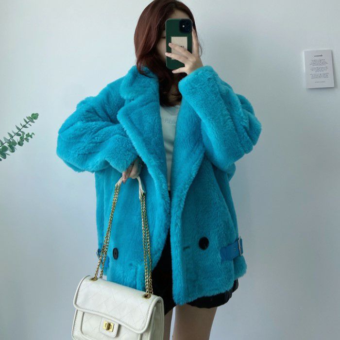 AW 9color ベアムートン ジャケット ショート コート テディーコート テディーベアコート ウール ウォーム生地 ムートン生地 アウター オーバーサイズジャケット