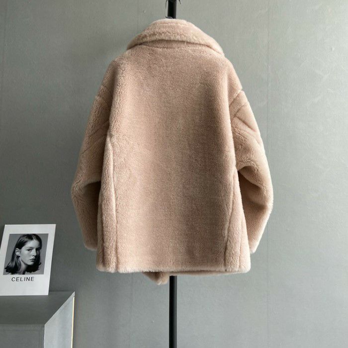 AW 9color ベアムートン ジャケット ショート コート テディーコート テディーベアコート ウール ウォーム生地 ムートン生地 アウター オーバーサイズジャケット