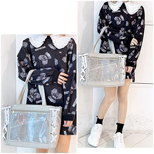 ウィゴー 痛バッグ 痛バ 【Sサイズ】 レースアップ トートバッグ バッグ デコバッグ 鞄 A4 クリアバッグ クリア 推し活 推し活グッズ 推し活バッグ ライブ イベント 春 夏 秋 冬 プレゼント ウィゴー 痛バッグ 痛バ 【Sサイズ】 レースアップ トートバッグ バッグ デコバッグ 鞄 A4 クリアバッグ クリア 推し活 推し活グッズ 推し活バッグ ライブ イベント 春 夏 秋 冬 プレゼント