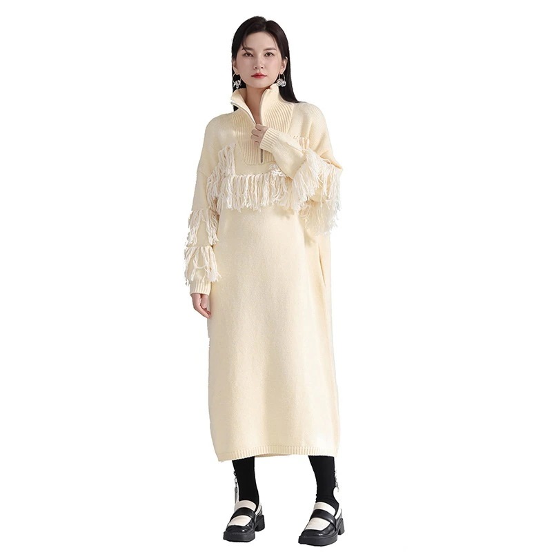 秋冬 ハイウエスト ドッキング ワンピース ニットワンピース 大きいサイズ 体型カバー 長袖 ロングワンピース 秋冬 ハイウエスト ドッキング ワンピース ニットワンピース 大きいサイズ 体型カバー 長袖 ロングワンピース