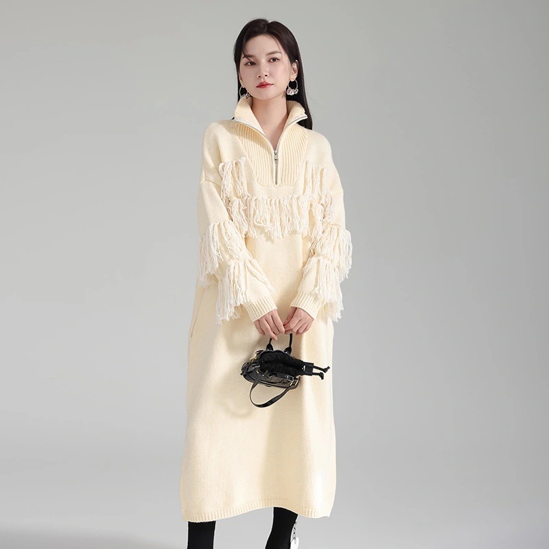 秋冬 ハイウエスト ドッキング ワンピース ニットワンピース 大きいサイズ 体型カバー 長袖 ロングワンピース 秋冬 ハイウエスト ドッキング ワンピース ニットワンピース 大きいサイズ 体型カバー 長袖 ロングワンピース