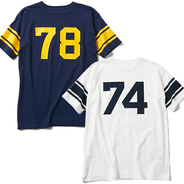 トゥルートゥーアーカイブス 1/4スリーブフットボール Tシャツ c3-r339