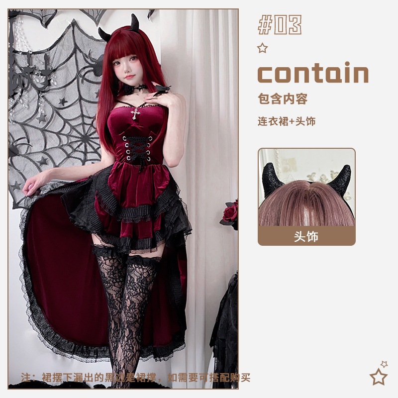 ヨーロッパとアメリカのダークゴシックスタイルのハロウィン大人用コスチューム黒のドレスパフォーマンスコスチューム女性魔女吸血鬼花嫁