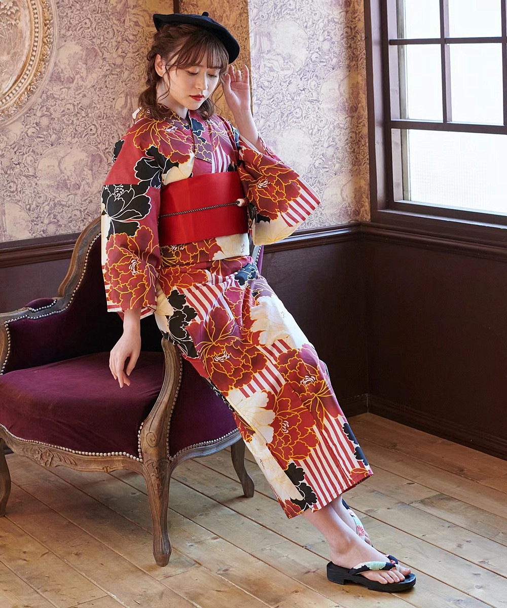 【急速出荷】女性用日本の着物ゆかたフォーマル純綿伝統スタイル日本のレトロな写真撮影用服日本旅行着物