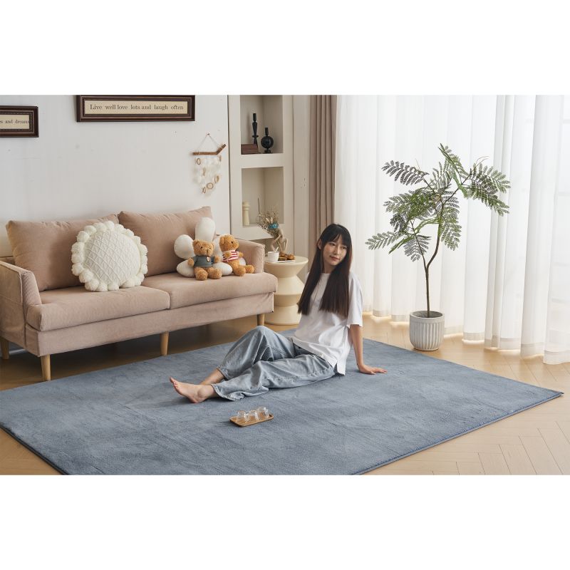 ラグ カシミヤ 洗える 北欧 ダウンリンク 200x200cm 超高密度織 約225万本/m2 カーペット 滑り止め ふかふか 洗える 角型 絨毯 床暖房 ホットカーペット おしゃれ 防カビ 防ダニ