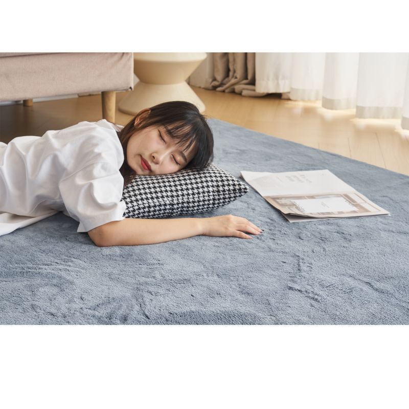 ラグ カシミヤ 洗える 北欧 ダウンリンク 200x200cm 超高密度織 約225万本/m2 カーペット 滑り止め ふかふか 洗える 角型 絨毯 床暖房 ホットカーペット おしゃれ 防カビ 防ダニ