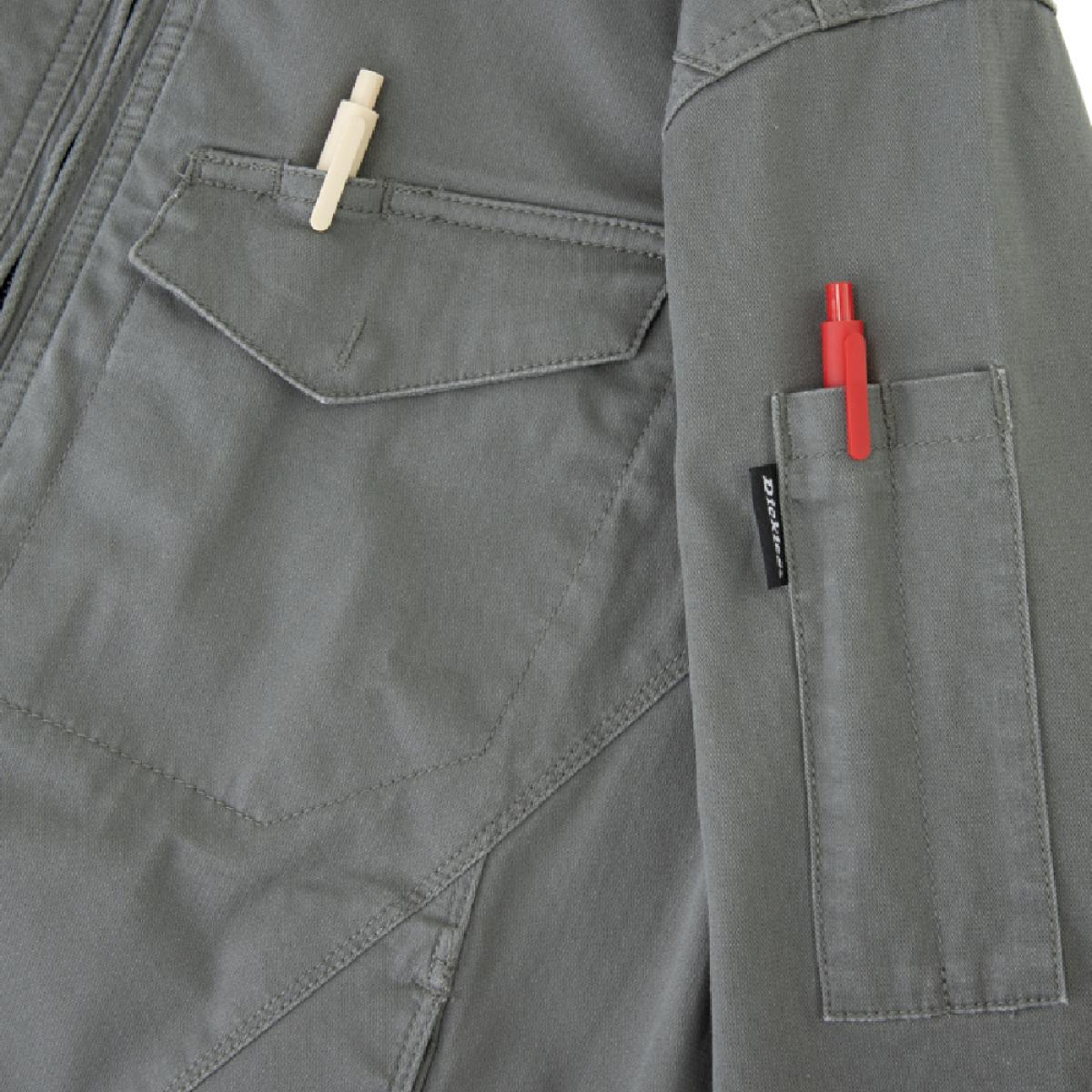 Dickies ヘリンボーンジャケット ネイビー M D-2910 ディッキーズ 作業着 作業服 ストレッチ 長袖 ジャケット