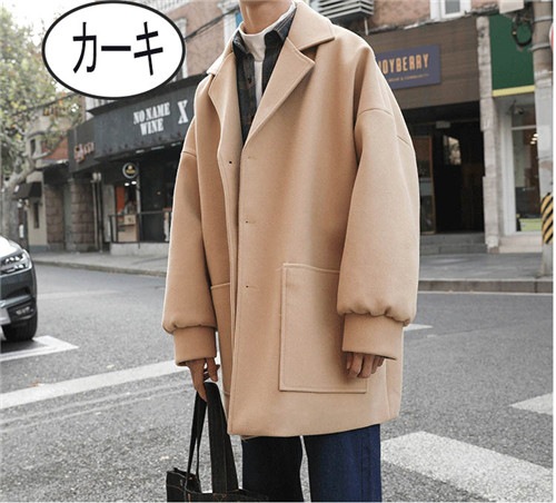 秋服 通勤 秋 スリム 防寒服 メンズ 無地 冬服 細身 コートメンズ　トレンチコート ビジネスコート シンプル 暖かい チェスターコート あったか ミモレ丈 ステンカラーコート ウール 5colo