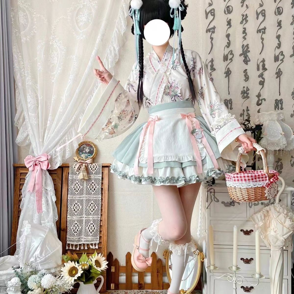 今人気発中ロリータ二次元学院祭用人气作ロリータ大袖裾スカートロリータ可愛いメイド服セット 今人気発中ロリータ二次元学院祭用人气作ロリータ大袖裾スカートロリータ可愛いメイド服セット