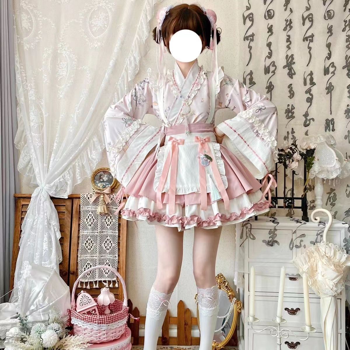 今人気発中ロリータ二次元学院祭用人气作ロリータ大袖裾スカートロリータ可愛いメイド服セット 今人気発中ロリータ二次元学院祭用人气作ロリータ大袖裾スカートロリータ可愛いメイド服セット