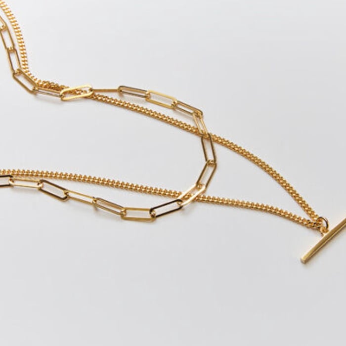 [チョスンヨン/ヒョヨン/イチェヨン/イデフィ着用]スティックミックスチェーンのネックレス