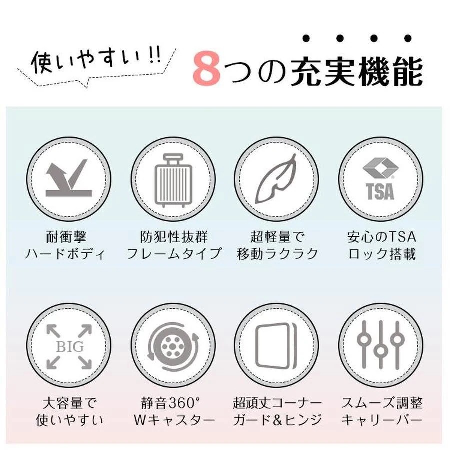 【本日限定】スーツケース M 4泊7泊 軽量 小型 45L キャリーバッグ キャリーケース TSAロック ハードケース 大容量 静音 旅行 出張 ビジネス おしゃれ フレーム 【本日限定】スーツケース M 4泊7泊 軽量 小型 45L キャリーバッグ キャリーケース TSAロック ハードケース 大容量 静音 旅行 出張 ビジネス おしゃれ フレーム