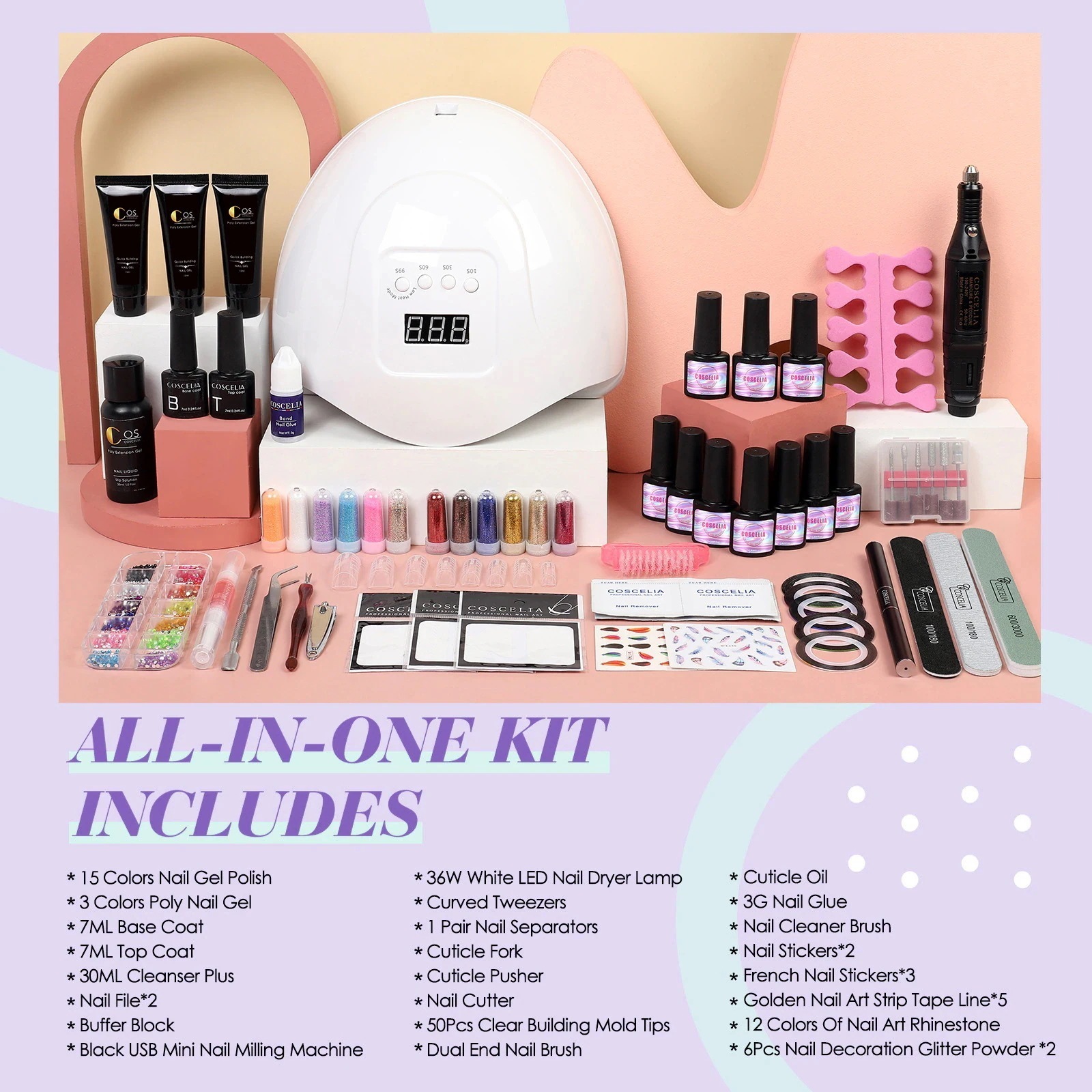 【wanzhen】ラッキーボックス ジェルネイルキット スターターキット 80W ネイルライト 初心者 ネイル用 福袋 無臭 爪に優しい 自宅ネイル 初心者 【wanzhen】ラッキーボックス ジェルネイルキット スターターキット 80W ネイルライト 初心者 ネイル用 福袋 無臭 爪に優しい 自宅ネイル 初心者