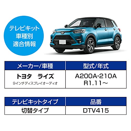 データシステム テレビキット 切替タイプ トヨタ・ルーミー/ダイハツ・タント用 DTV415 Dat