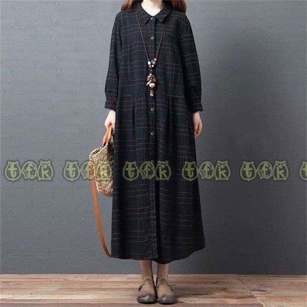 ロングワンピース ワンピース ロングワンピ レディース 前開き チュニック マキシ丈 シャツワンピース 秋 長袖 40代 チェック柄 体型カバー ゆったり 着痩せ ロングワンピース ワンピース ロングワンピ レディース 前開き チュニック マキシ丈 シャツワンピース 秋 長袖 40代 チェック柄 体型カバー ゆったり 着痩せ