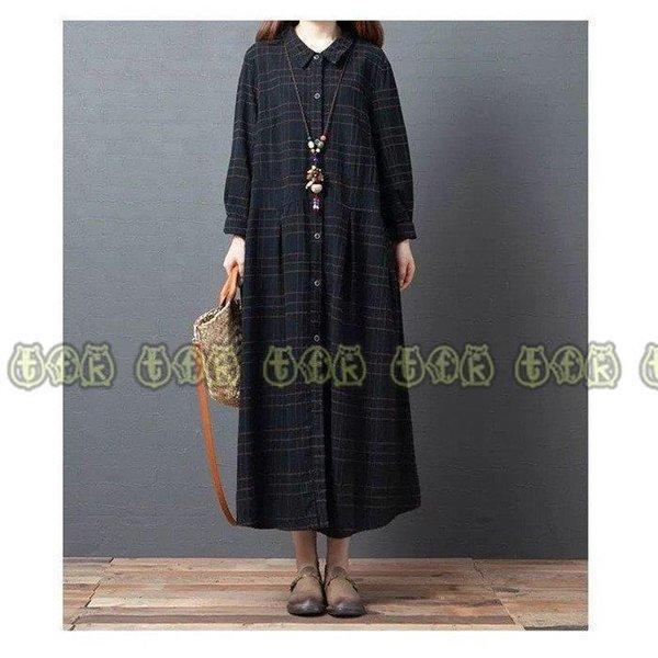 ロングワンピース ワンピース ロングワンピ レディース 前開き チュニック マキシ丈 シャツワンピース 秋 長袖 40代 チェック柄 体型カバー ゆったり 着痩せ ロングワンピース ワンピース ロングワンピ レディース 前開き チュニック マキシ丈 シャツワンピース 秋 長袖 40代 チェック柄 体型カバー ゆったり 着痩せ