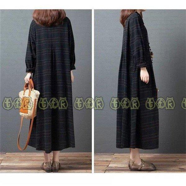 ロングワンピース ワンピース ロングワンピ レディース 前開き チュニック マキシ丈 シャツワンピース 秋 長袖 40代 チェック柄 体型カバー ゆったり 着痩せ ロングワンピース ワンピース ロングワンピ レディース 前開き チュニック マキシ丈 シャツワンピース 秋 長袖 40代 チェック柄 体型カバー ゆったり 着痩せ