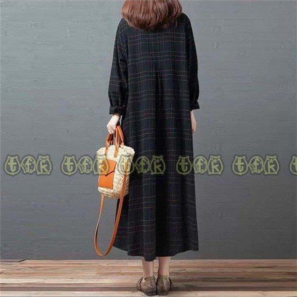 ロングワンピース ワンピース ロングワンピ レディース 前開き チュニック マキシ丈 シャツワンピース 秋 長袖 40代 チェック柄 体型カバー ゆったり 着痩せ ロングワンピース ワンピース ロングワンピ レディース 前開き チュニック マキシ丈 シャツワンピース 秋 長袖 40代 チェック柄 体型カバー ゆったり 着痩せ