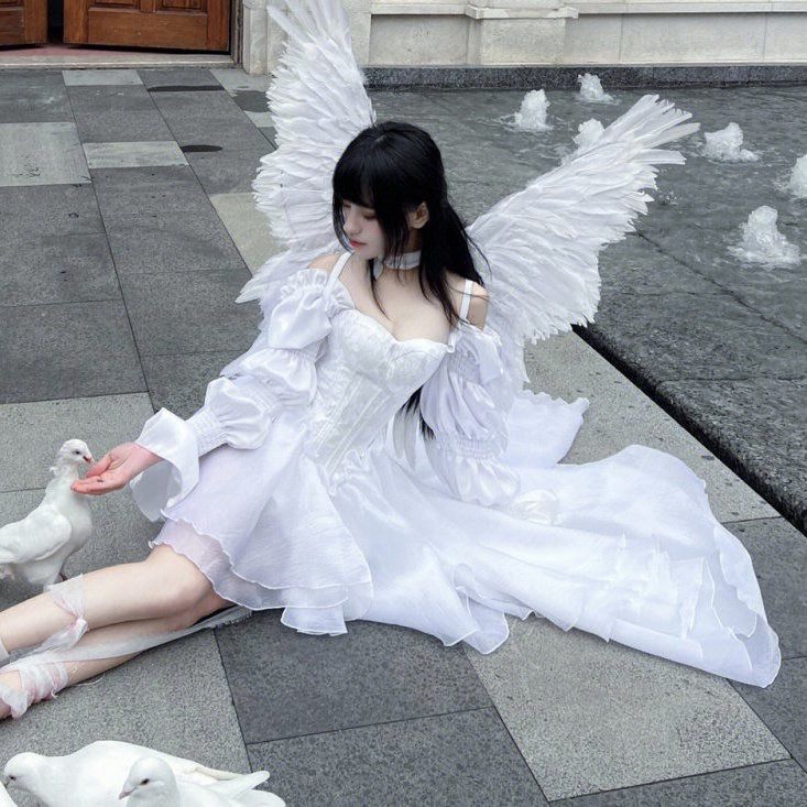 韓国ファッションッロリータ コスプレ 2025新作 夏 ロリータ ワンピース ドレス バブル袖 可愛い レース ワンピース脚魅せミニスカート