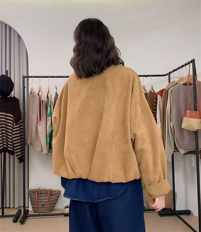 ジャケット レディース 長袖 ジップアップ ショート丈 ノーカラー 無地 スエード調 アウター 上着 羽織り フォーマル 細見え 着瘦せ 通勤 きれいめ カジュアル 着回し おしゃれ オフィス 韓国フ ジャケット レディース 長袖 ジップアップ ショート丈 ノーカラー 無地 スエード調 アウター 上着 羽織り フォーマル 細見え 着瘦せ 通勤 きれいめ カジュアル 着回し おしゃれ オフィス 韓国フ