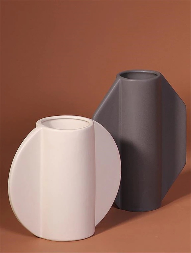 タイムセール激安セール 大人気 デザイナー リビング 柔らかな装飾 装飾 モランディ 陶磁器 花瓶 抽象的な形 造花 ドライフラワー フラワーアレンジメント タイドファッション