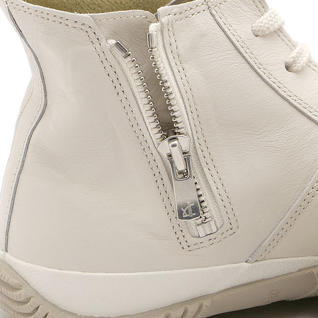 スニーカー ハイカット [SP443-03] SP-443 メンズレディース 日本製 カンガルーレザー サイドジップ MOVE スピングル ムーブ Ivory アイボリー