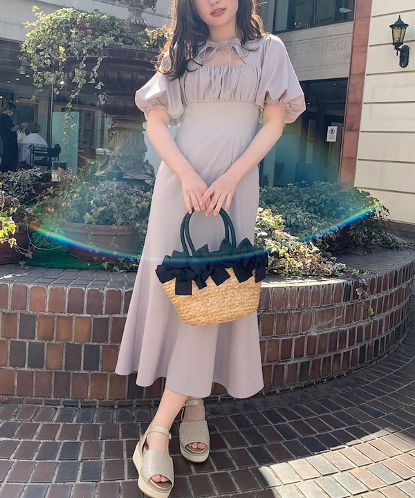 OLIVE des OLIVE 魅力的レディ胸開きワンピース OLIVE des OLIVE（オリーブデオリーブ）の「魅力的レディ胸開き