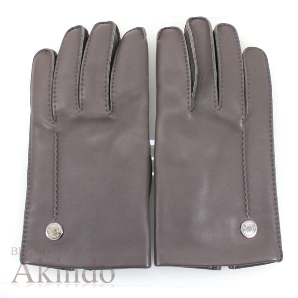 【新品】エルメス グローブ 手袋 レディース サイズ ＃7.5 グレー セリエ ラムスキン レザー 本革 裏シルク HERMES グローブ エレガント ファッションアイテム オシャレ 記念日 新品 ブ