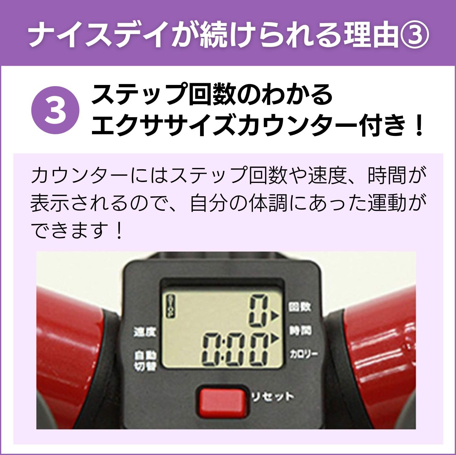 【公式】Shop Japan(ショップジャパン) 健康ステッパー ナイスデイ プレミアム レッド(負荷調整・カウンター付き)ウォーキング 足踏み運動 室内 座ったまま ダイエット器具 エクササイズマシ