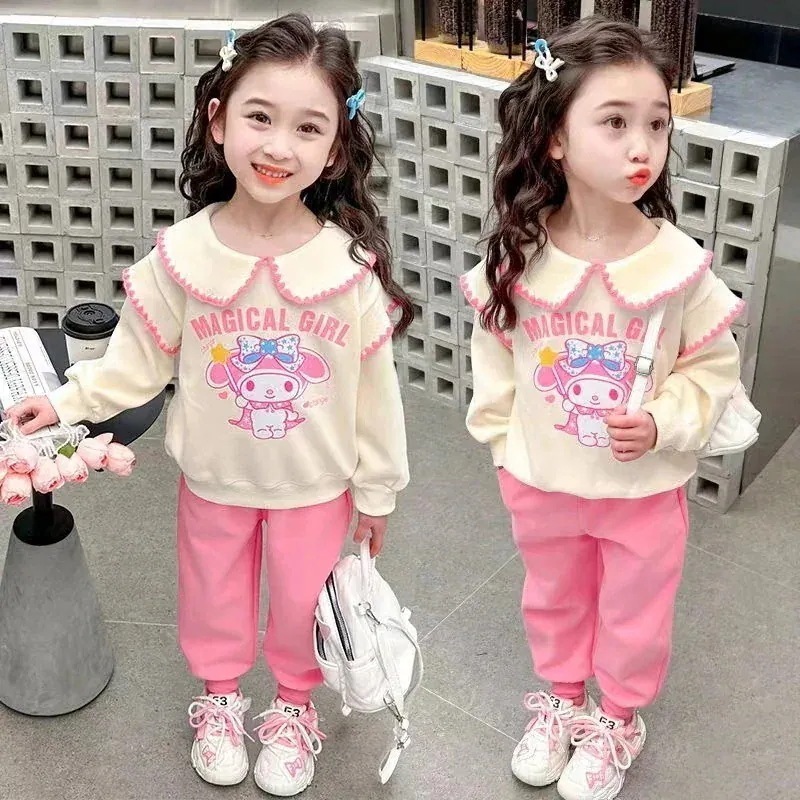 【2個買うと1個無料】新入荷 可愛いサンリオ クロミ/マイメロ キッズ セットアップ シナモンロール 長袖 パーカー ロングパンツ 上下２点セット 綿 子供 秋 子供服 女の子 誕生日プレゼント商品を
