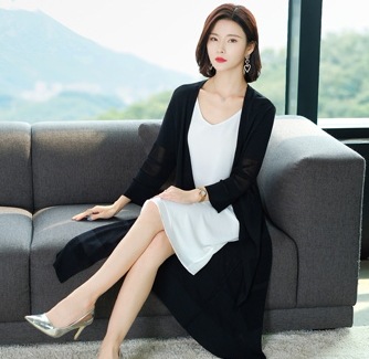 サマーロングカーディガン トップス ロング丈 袖あり 綿 光沢 爽やか 大人スタイル 大人可愛い きれいめ シンプル カジュアル 大人 上品 おしゃれ かっこいい レトロ アジアン 大人可愛い