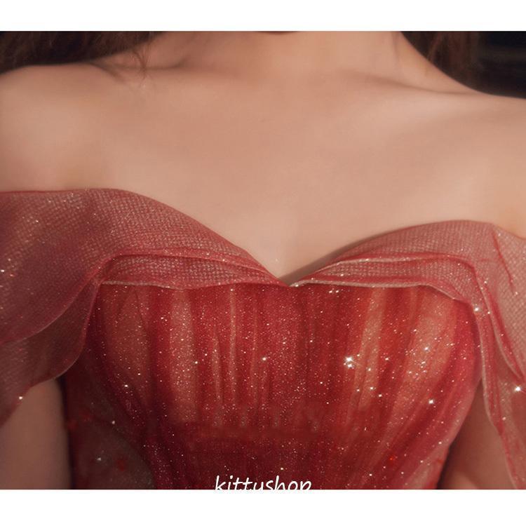 【急速出荷!】高評価 イブニングドレス ワイン赤 ドレス ル パーティードレス オフショルダー ロング丈ドレス Aライン 結婚式 成人式 二次会ドレス お呼ばれドレス 【急速出荷!】高評価 イブニングドレス ワイン赤 ドレス ル パーティードレス オフショルダー ロング丈ドレス Aライン 結婚式 成人式 二次会ドレス お呼ばれドレス