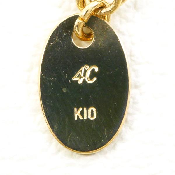 4℃ K10PG ネックレス ダイヤ 総重量約1.2g 約40cm ジュエリー 中古 4℃ K10PG ネックレス ダイヤ 総重量約1.2g 約40cm ジュエリー 中古