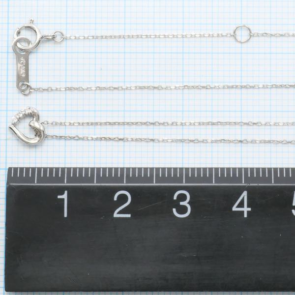 4℃ K10WG ネックレス ジルコニア 総重量約1.0g 約40cm