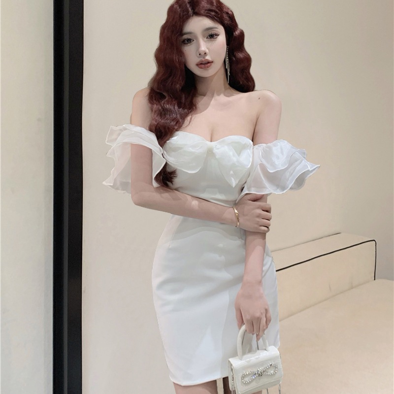 純粋な欲セクシーな胸を塗るフランス式白いワンピース2025新型気質ハイエンド軽い豪華な小さい大衆ドレススカート夏 純粋な欲セクシーな胸を塗るフランス式白いワンピース2025新型気質ハイエンド軽い豪華な小さい大衆ドレススカート夏
