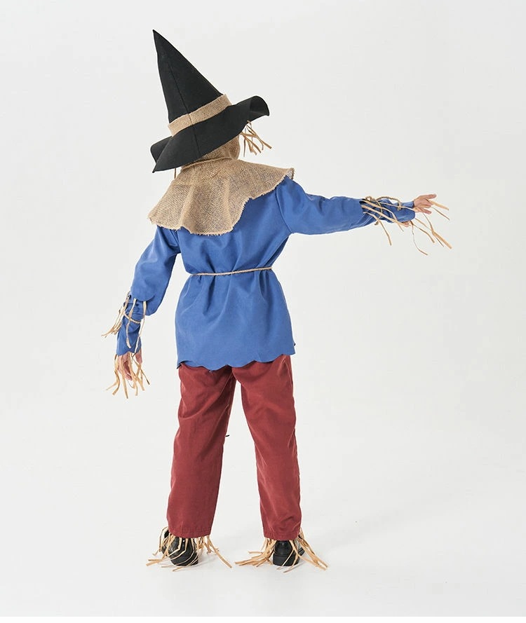 かかし ハロウィン キッズ 衣装 案山子 パペット わら人形 親子お揃い 大人 子供 仮装 おもしろ こども トップス パンツ 帽子付き キャラクター なりきり コスチューム コス 女の子 男の子