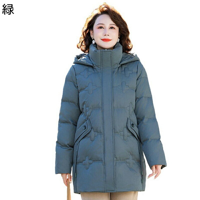 レディース ウィンタージャケット 長袖 中綿 綿服 保温性 雪対策 厚い 柔らかい アウトドア 上着 トップス 婦人服 シニアアウター 秋 冬 中高年 母の日 50-70代 かわいい おしゃれ ゆるめ