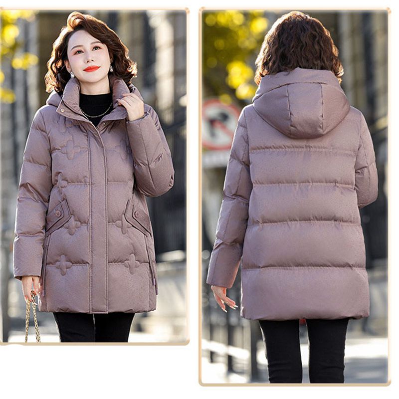 レディース ウィンタージャケット 長袖 中綿 綿服 保温性 雪対策 厚い 柔らかい アウトドア 上着 トップス 婦人服 シニアアウター 秋 冬 中高年 母の日 50-70代 かわいい おしゃれ ゆるめ