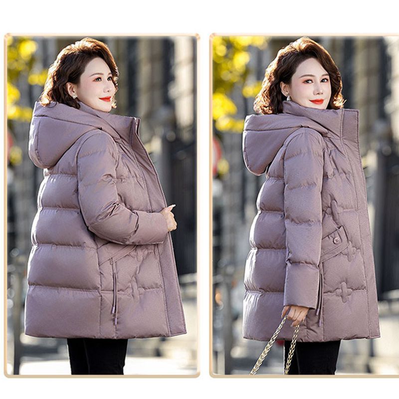 レディース ウィンタージャケット 長袖 中綿 綿服 保温性 雪対策 厚い 柔らかい アウトドア 上着 トップス 婦人服 シニアアウター 秋 冬 中高年 母の日 50-70代 かわいい おしゃれ ゆるめ