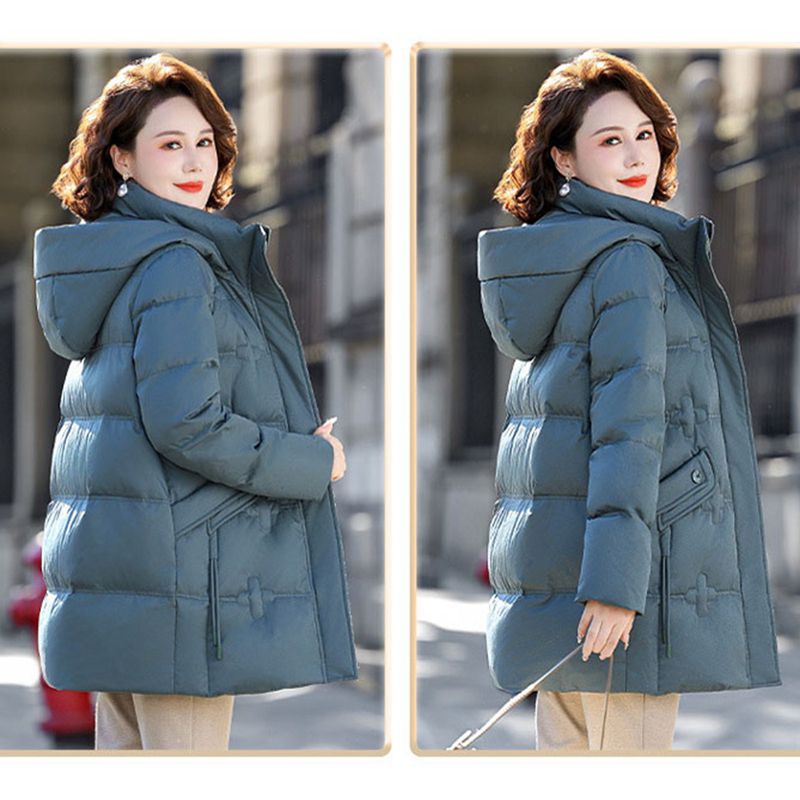 レディース ウィンタージャケット 長袖 中綿 綿服 保温性 雪対策 厚い 柔らかい アウトドア 上着 トップス 婦人服 シニアアウター 秋 冬 中高年 母の日 50-70代 かわいい おしゃれ ゆるめ