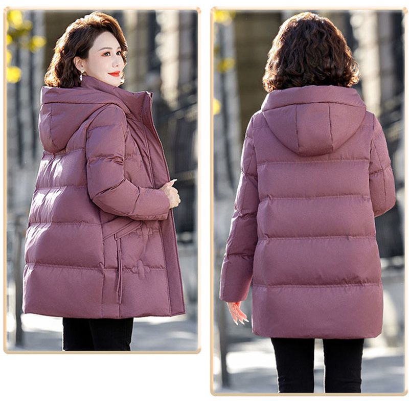 レディース ウィンタージャケット 長袖 中綿 綿服 保温性 雪対策 厚い 柔らかい アウトドア 上着 トップス 婦人服 シニアアウター 秋 冬 中高年 母の日 50-70代 かわいい おしゃれ ゆるめ