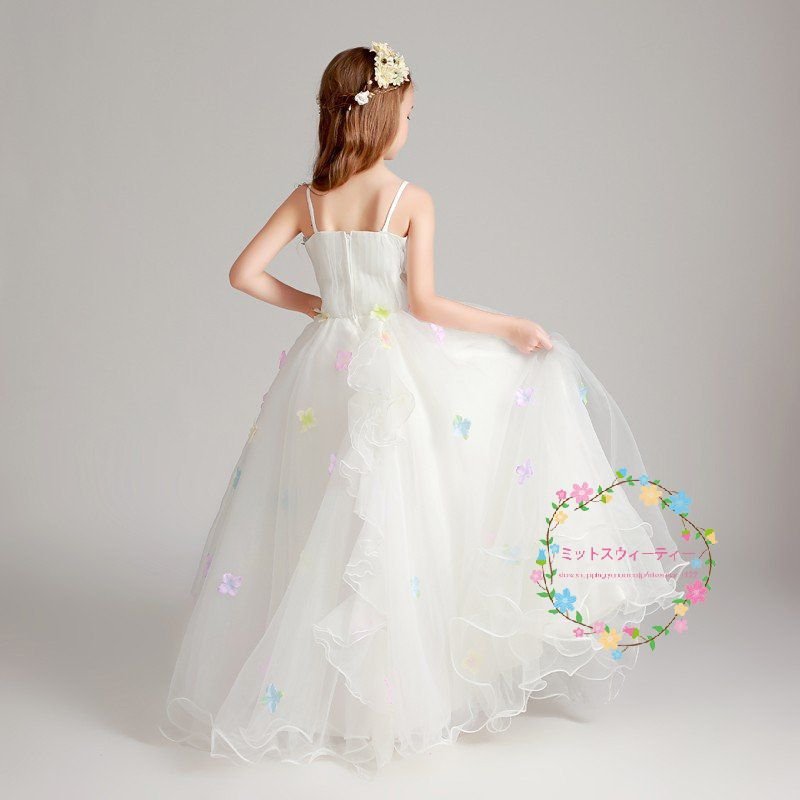 子供ドレス ピアノ発表会 カラフル キッズドレス 結婚式 子どもドレス 女の子 ミニ 子供服 七五三