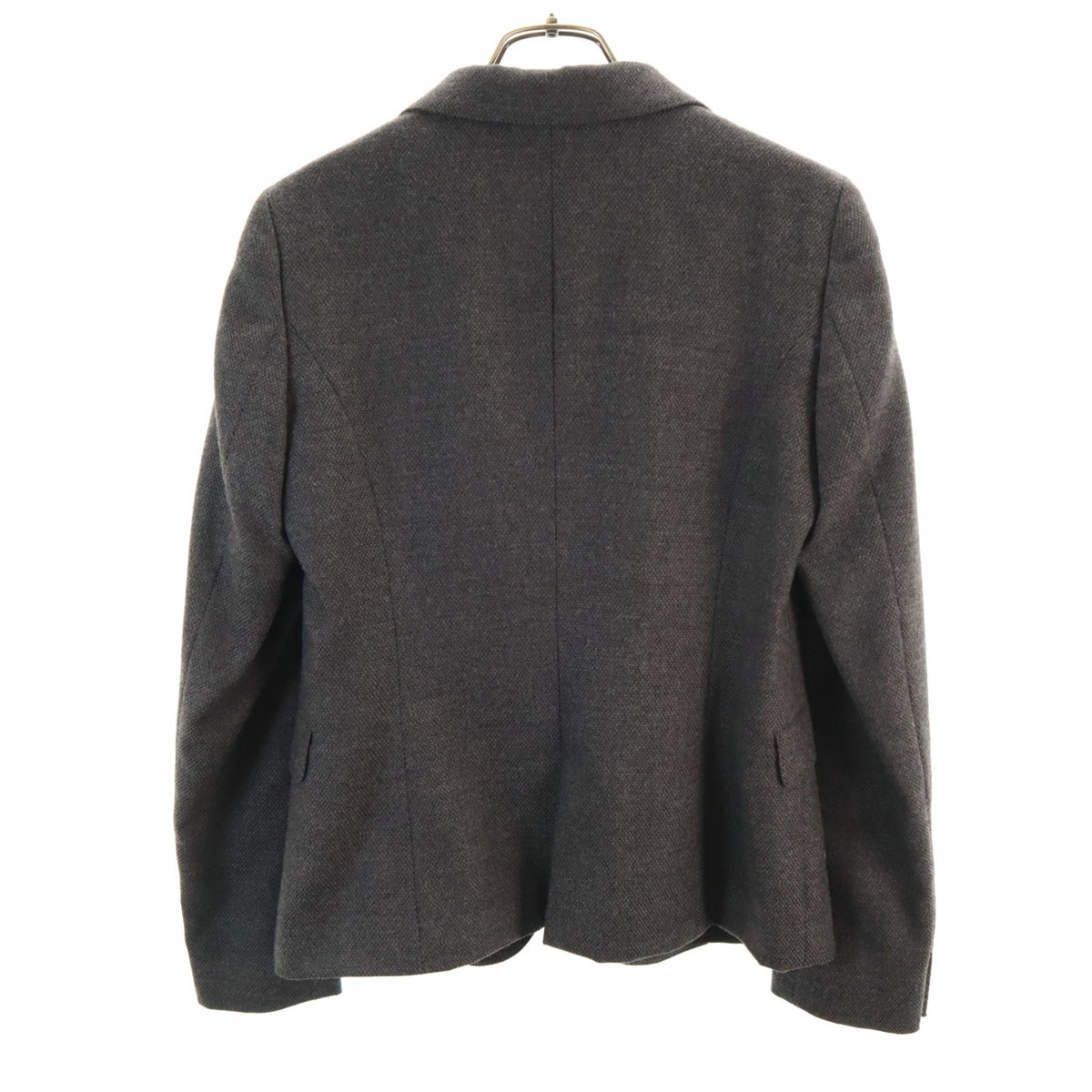 ウールブレンド 日本製 テーラードジャケット 38 グレー レディース 古着 ウールブレンド 日本製 テーラードジャケット 38 グレー レディース 古着
