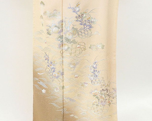 訪問着 新品 正絹 金彩友禅 和田光正作 訪問着 仮絵羽 未仕立 着物 b2277