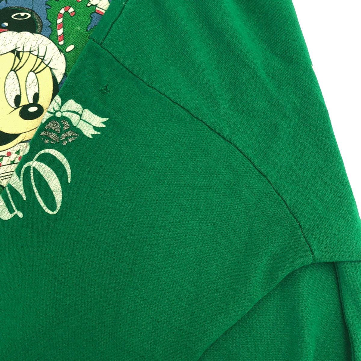 OLD オールド 90s ミッキー 長袖 クルーネック トレーナー グリーン スウェット レディース 古着 OLD オールド 90s ミッキー 長袖 クルーネック トレーナー グリーン スウェット レディース 古着