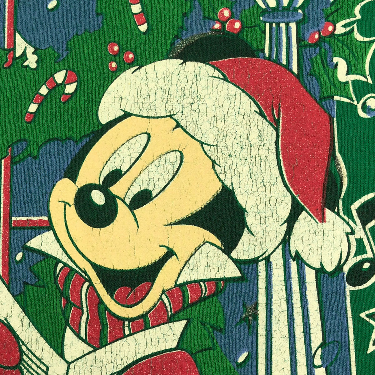 OLD オールド 90s ミッキー 長袖 クルーネック トレーナー グリーン スウェット レディース 古着 OLD オールド 90s ミッキー 長袖 クルーネック トレーナー グリーン スウェット レディース 古着