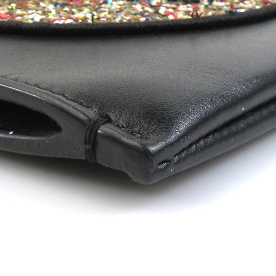 サンローラン SAINT LAURENT クラッチバッグ レザー/スパンコール ブラック ユニセックス 397303 t19593a サンローラン SAINT LAURENT クラッチバッグ レザー/スパンコール ブラック ユニセックス 397303 t19593a