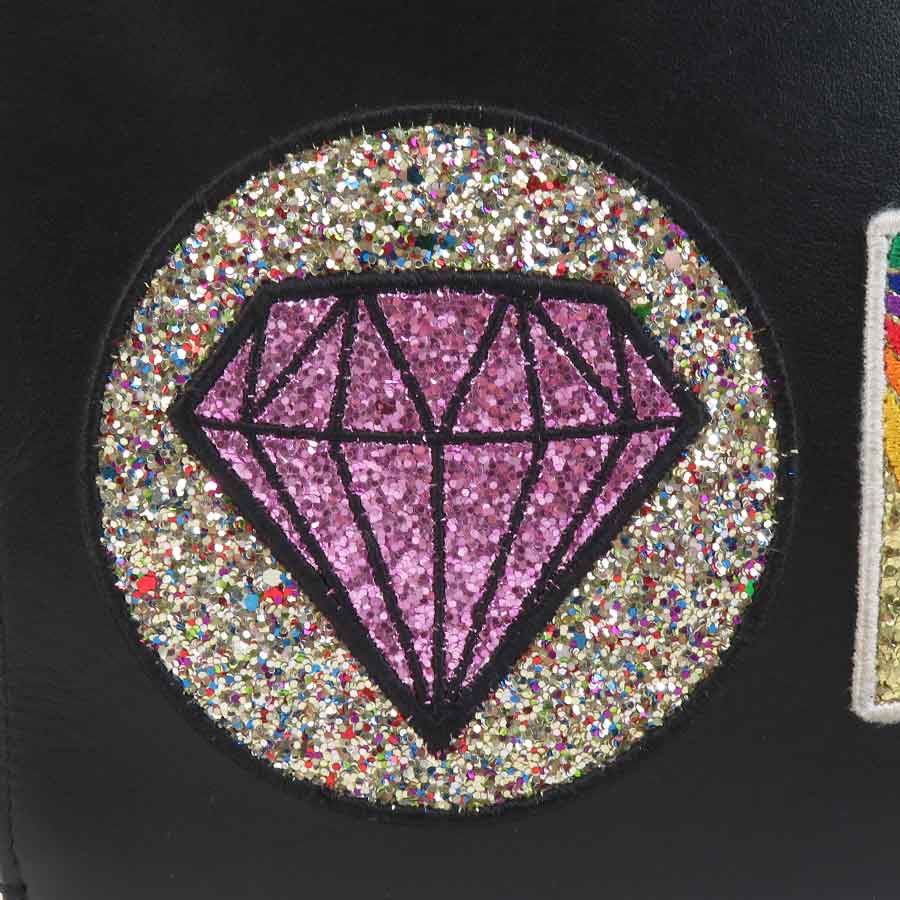 サンローラン SAINT LAURENT クラッチバッグ レザー/スパンコール ブラック ユニセックス 397303 t19593a サンローラン SAINT LAURENT クラッチバッグ レザー/スパンコール ブラック ユニセックス 397303 t19593a