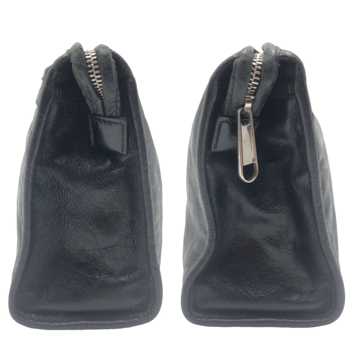 美品 インターロッキング ブラック レザー クラッチバッグ セカンドバッグ メンズ 503292